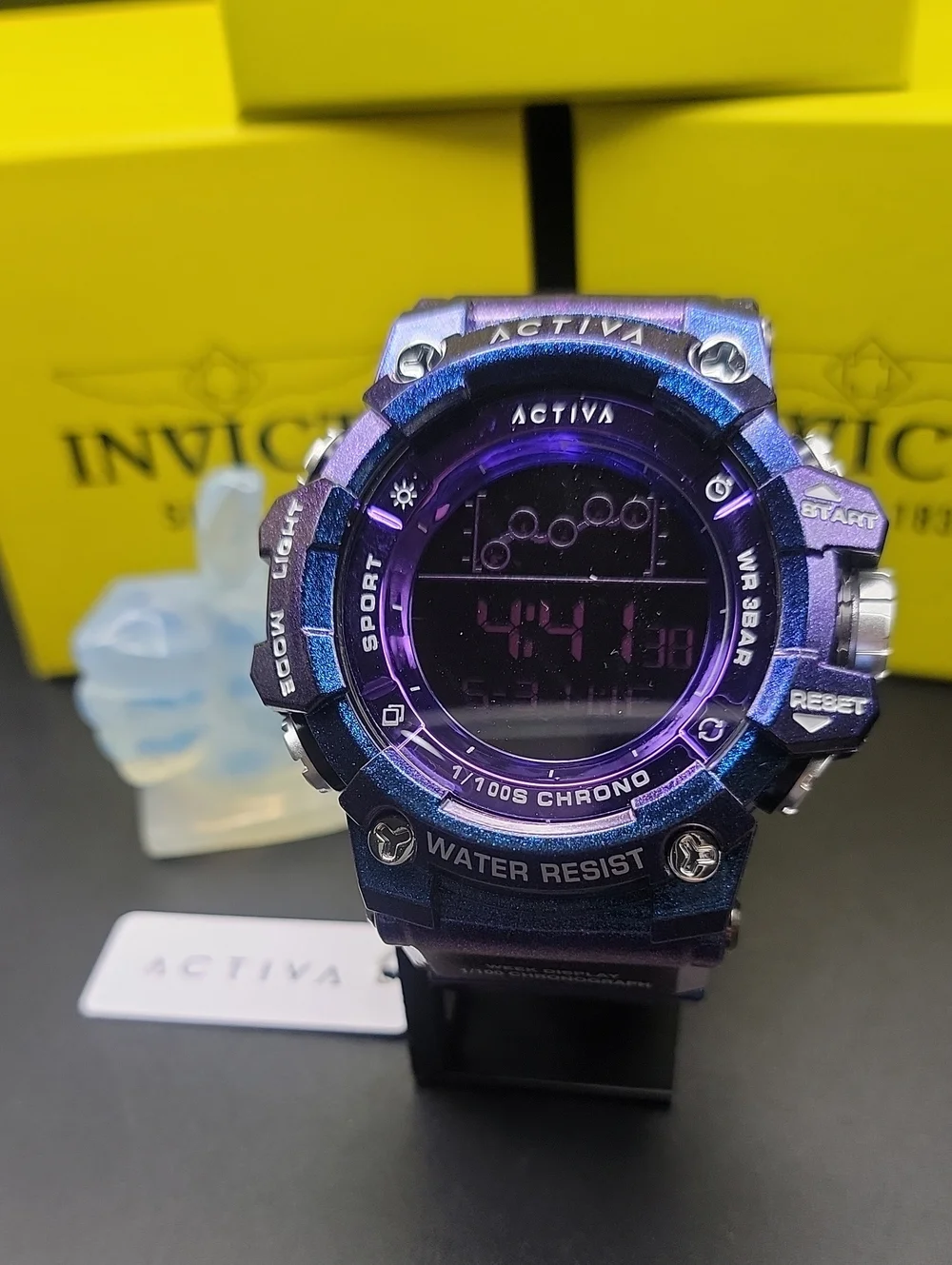 Activa X Invicta Digital Summit Unisex Watch - 50mm. Iridescent, Purple ACW8082